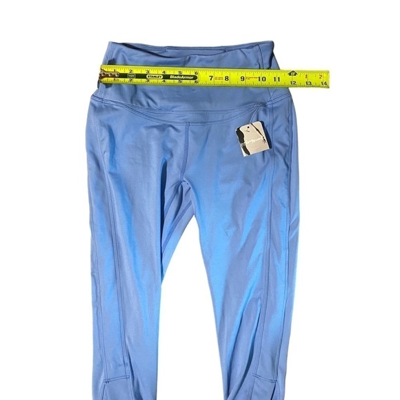 New Free People FP Movement Blue XS Leggings Strappy Bottoms NWT Yoga Jogging - Picture 3 of 16